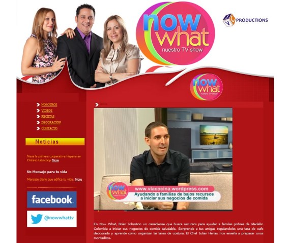 promocionando el proyecto en la tele, entrevista con Now What TV